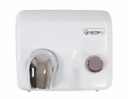Bílý kovový horkovzdušný vysoušeč rukou Jet Dryer BUTTON Bílý kovový horkovzdušný vysoušeč rukou Jet Dryer BUTTON