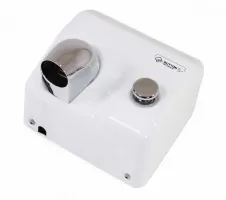 Bílý kovový horkovzdušný vysoušeč rukou Jet Dryer BUTTON Bílý kovový horkovzdušný vysoušeč rukou Jet Dryer BUTTON