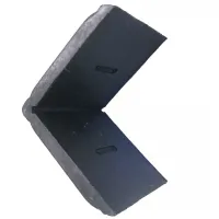 Černá plastová ochrana hran obalů, palet (hrana) - délka 15 cm, šířka 15 cm