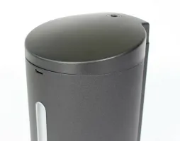 Černý kovový bezdotykový dávkovač dezinfekce, mýdla (gel) Donner ROUND - objem 700 ml