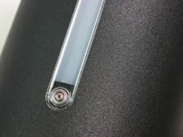 Černý kovový bezdotykový dávkovač dezinfekce, mýdla (gel) Donner ROUND - objem 700 ml