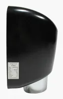 Černý kovový bezdotykový horkovzdušný vysoušeč rukou Jet Dryer BOOSTER
