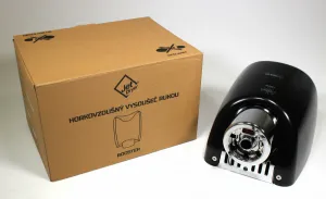 Černý kovový bezdotykový horkovzdušný vysoušeč rukou Jet Dryer BOOSTER