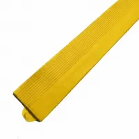 Žlutá gumová náběhová hrana "samice" pro rohože Solid Top Tile FLOMA - délka 98,5 cm, šířka 7,5 cm