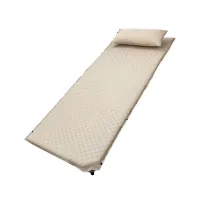 Béžová samonafukovací karimatka KING CAMP Comfort Single - délka 198 cm, šířka 63 cm, výška 4 cm