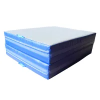 Modrá dopadová skládací žíněnka MASTER T21 - délka 200 cm, šířka 150 cm, výška 20 cm