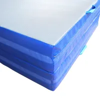 Modrá dopadová skládací žíněnka MASTER T21 - délka 200 cm, šířka 120 cm, výška 20 cm