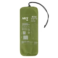 Zelená nafukovací turistická karimatka s integrovanou pumpou NILS CAMP - délka 190 cm, šířka 64 cm, výška 10 cm