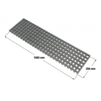 Kompozitní GRP rošt FLOMA GrpGr - délka 25 cm, šířka 100 cm, výška 3 cm