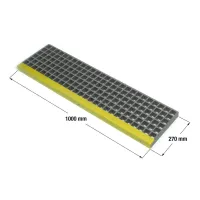 Kompozitní GRP schodišťový stupeň FLOMA GrpGr - délka 100 cm, šířka 27 cm, výška 3,8 cm