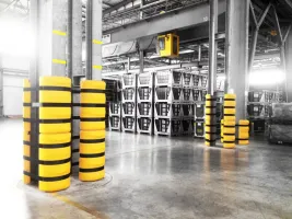 Žlutá bezpečnostní ochrana sloupů KP Protector - šířka 20 cm, výška 110 cm