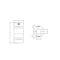 Žlutá bezpečnostní ochrana sloupů KP Protector - šířka 20 cm, výška 110 cm