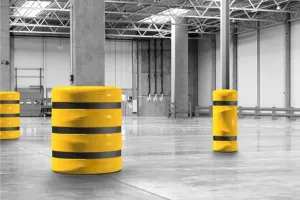 Žlutá bezpečnostní ochrana sloupů KP Protector - šířka 60 cm, výška 110 cm