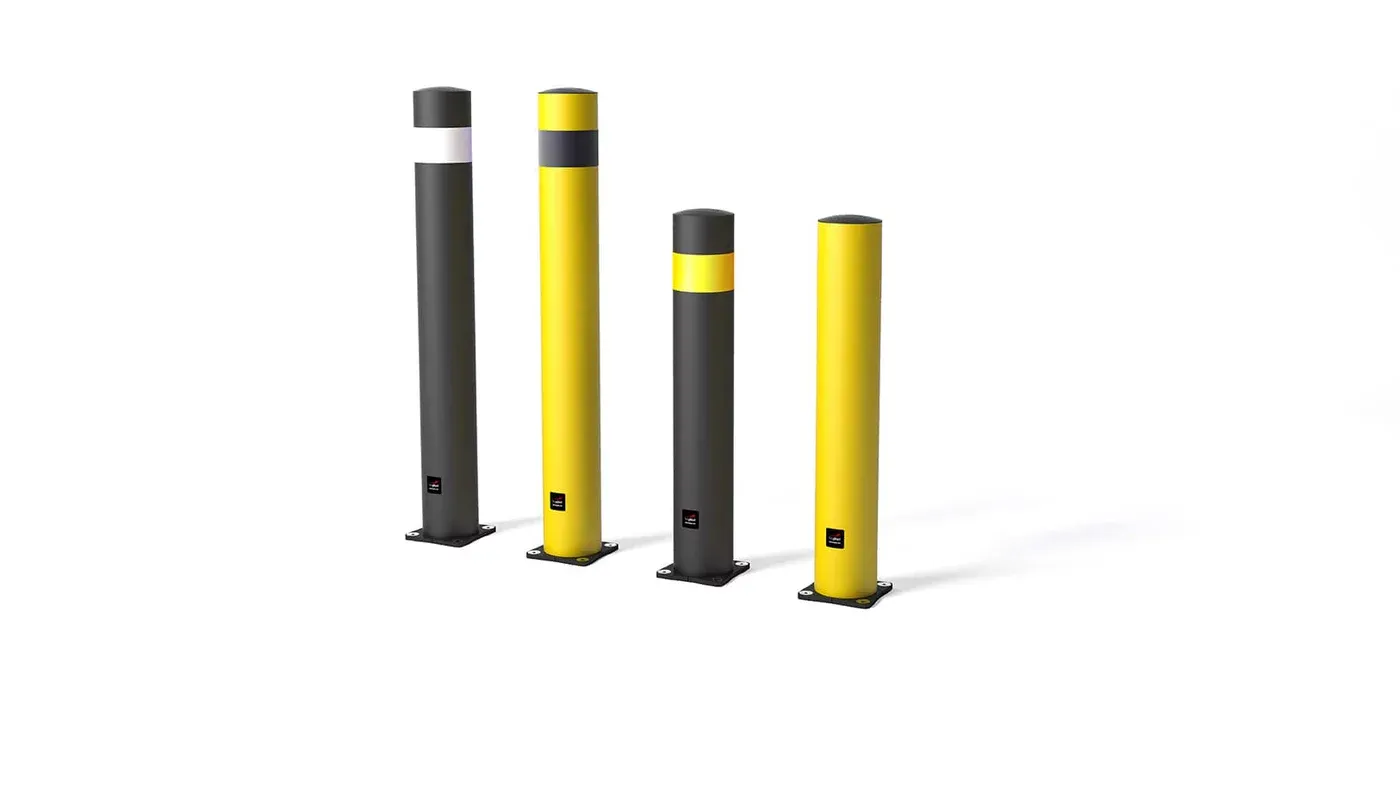 Žlutý ochranný flexibilní sloupek LIGHT - průměr 12,5 cm, výška 100 cm
