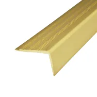 Béžová plastová (PVC) protiskluzová schodová hrana F816 - délka 150 cm, šířka 8,2 cm, výška 4,5 cm