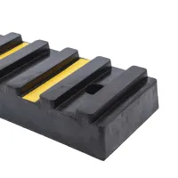 Černo-žlutá gumová ochrana zdí, stěn FLOMA WB75 - délka 100 cm, šířka 20 cm, tloušťka 8,5 cm