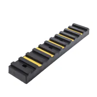 Černo-žlutá gumová ochrana zdí, stěn FLOMA WB75 - délka 100 cm, šířka 20 cm, tloušťka 8,5 cm