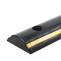 Černo-žlutá gumová ochrana zdí, stěn FLOMA WB91 - délka 100 cm, šířka 13 cm, tloušťka 4,5 cm