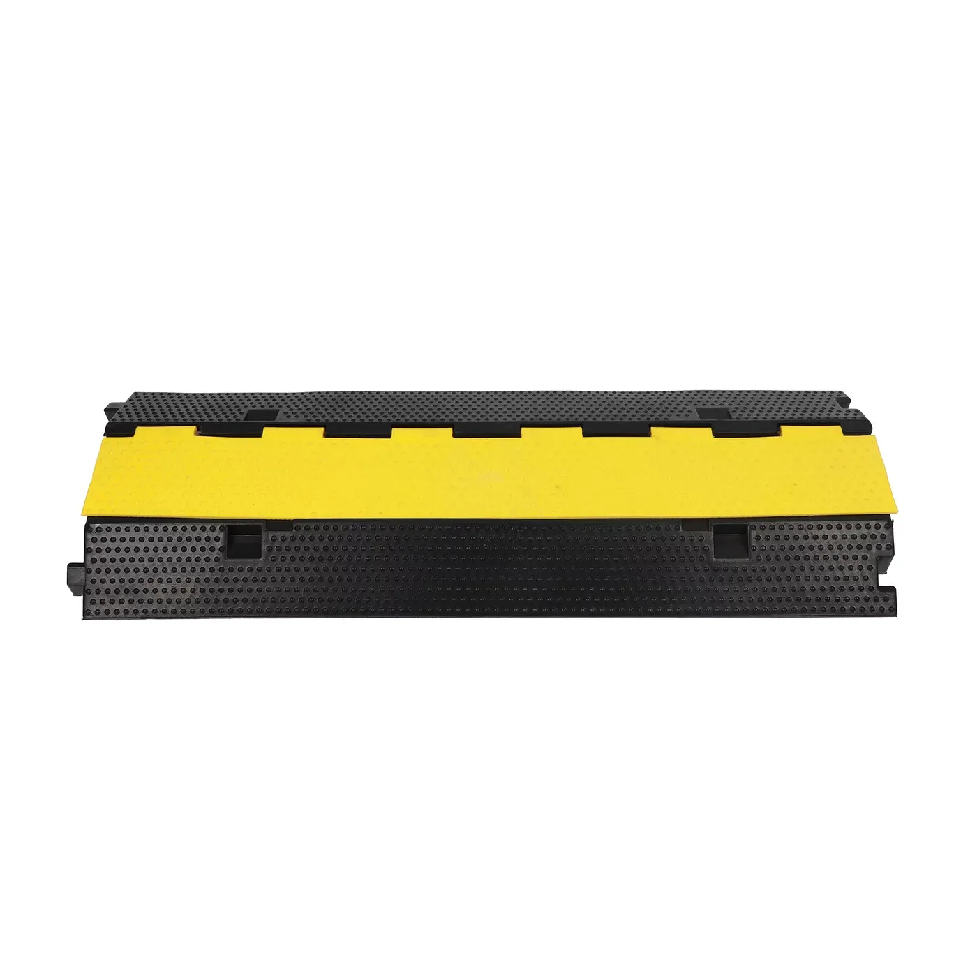Černo-žlutý gumový kabelový most (2x50x50) FLOMA CPR13 - délka 100 cm, šířka 35 cm, výška 7 cm