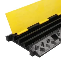 Černo-žlutý gumový kabelový most (3x32x32) FLOMA CPR64 - délka 100 cm, šířka 30 cm, výška 5 cm