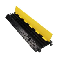 Černo-žlutý gumový kabelový most (3x32x32) FLOMA CPR98 - délka 100 cm, šířka 30 cm, výška 5 cm