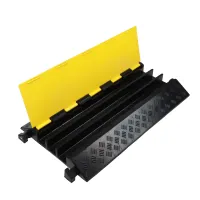 Černo-žlutý gumový kabelový most (3x55x65) FLOMA CPR63 - délka 88,5 cm, šířka 49 cm, výška 7 cm