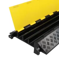 Černo-žlutý gumový kabelový most (3x55x65) FLOMA CPR63 - délka 88,5 cm, šířka 49 cm, výška 7 cm