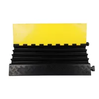 Černo-žlutý gumový kabelový most (4x42x50) FLOMA CPR15 - délka 89,5 cm, šířka 49,5 cm, výška 6,5 cm