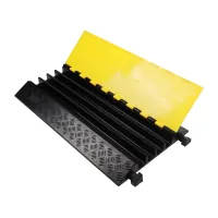 Černo-žlutý gumový kabelový most (4x42x50) FLOMA CPR15 - délka 89,5 cm, šířka 49,5 cm, výška 6,5 cm