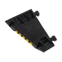 Černo-žlutý gumový rohový kabelový most (5x32x35) FLOMA CPR21 - délka 30 cm, šířka 50 cm, výška 5 cm