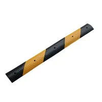 Černo-žlutý gumový zpomalovací práh FLOMA SB63 - délka 100 cm, šířka 15 cm, výška 3 cm