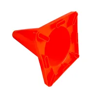 Oranžový plastový (PVC) dopravní reflexní kužel FLOMA CF46 - délka 21 cm, šířka 21 cm, výška 30 cm