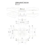 Plastový podkládací blok "4P" FLOMA PC10 - délka 23,8 cm, šířka 23,8 cm, výška 2,6 cm