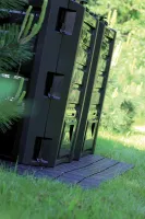 Černá plastová terasová zahradní dlažba - délka 40 cm, šířka 40 cm, výška 2 cm