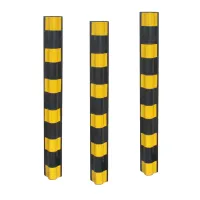 Černo-žlutá gumová ochrana rohů zdí, stěn FLOMA WP41 - délka 120 cm, šířka 10 x 10 cm, tloušťka 1 cm