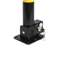 Černo-žlutá ocelová sklopná parkovací zábrana FLOMA PB10 - výška 60 cm, tloušťka 7 cm