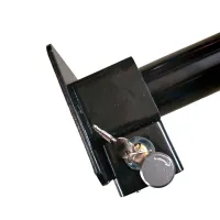 Černo-žlutá ocelová sklopná parkovací zábrana FLOMA PB20 - délka 55 cm, výška 40 cm, tloušťka 7 cm