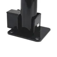 Černo-žlutá ocelová sklopná parkovací zábrana FLOMA PB10 - výška 60 cm, tloušťka 7 cm