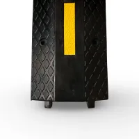 Černo-žlutý gumový kabelový most (2x30x30) FLOMA - délka 100 cm, šířka 22 cm, výška 4,5 cm