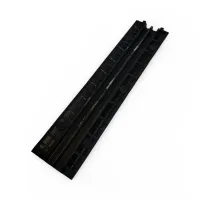 Černo-žlutý gumový kabelový most (2x30x30) FLOMA - délka 100 cm, šířka 22 cm, výška 4,5 cm