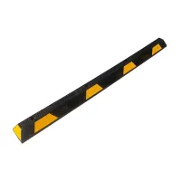 Černo-žlutý gumový parkovací doraz FLOMA WS44 - délka 183 cm, šířka 15 cm, výška 10 cm