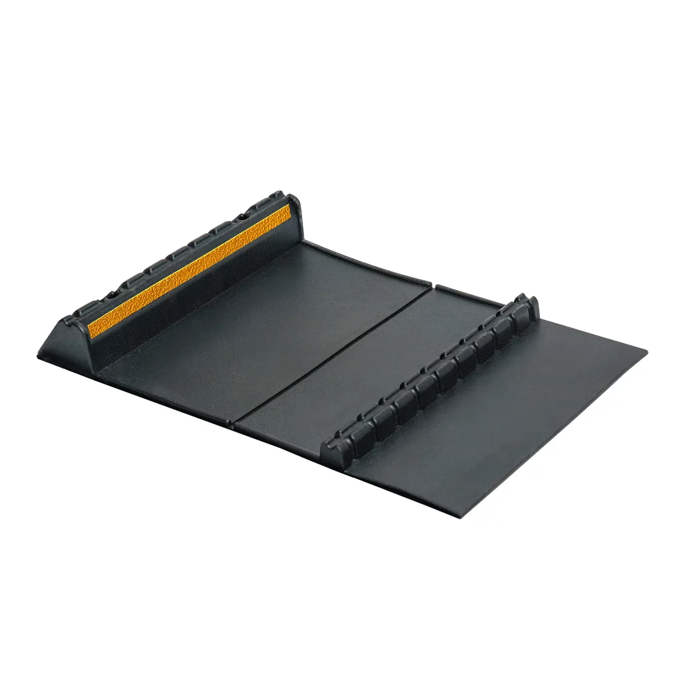 Černý gumový parkovací protiskluzový doraz FLOMA WS51 - délka 60 cm, šířka 40 cm, výška 7 cm