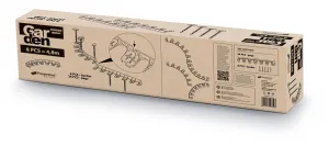 Černý plastový zahradní obrubník - délka 480 cm, šířka 8,4 cm, výška 4,5 cm