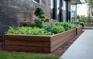 Černý plastový vyvýšený stohovatelný záhon GH68 - délka 149,2 cm, šířka 75,6 cm, výška 25 cm