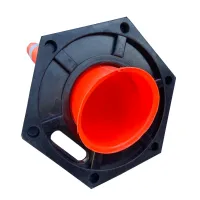 Červený plastový (PE) sloupek s gumovým podstavcem FLOMA BWB91 - průměr 24 cm, výška 110 cm