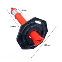 Červený plastový (PE) sloupek s gumovým podstavcem FLOMA BWB91 - průměr 14 cm, výška 74 cm