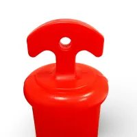 Červený plastový (PE) sloupek s gumovým podstavcem FLOMA BWB91 - průměr 14 cm, výška 74 cm