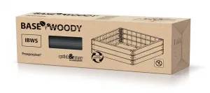 Hnědý plastový vyvýšený stohovatelný záhon GH14 - délka 75,6 cm, šířka 75,6 cm, výška 25 cm