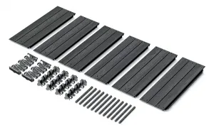 Hnědý plastový vyvýšený stohovatelný záhon GH68 - délka 149,2 cm, šířka 75,6 cm, výška 25 cm