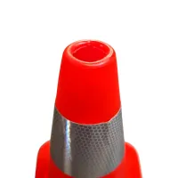 Oranžový plastový (PVC) dopravní reflexní kužel FLOMA CF46 - délka 21 cm, šířka 21 cm, výška 30 cm